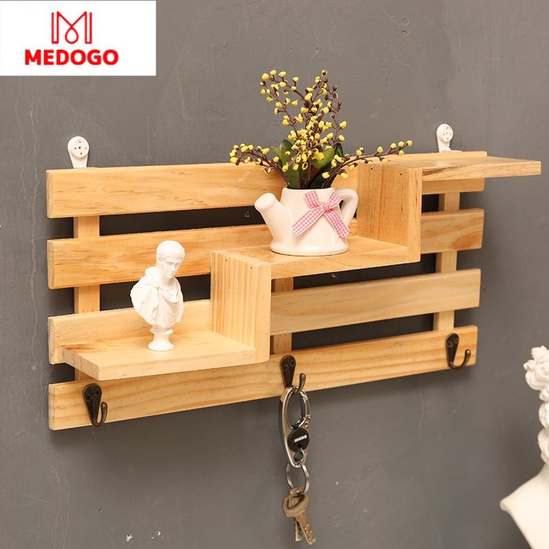 Kệ gỗ treo tường MEDOGO, kệ trang trí