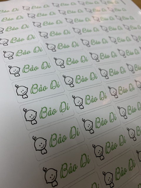 Tem Dán Hộp Sữa , Đồ Dùng Học Tập Cho Bé