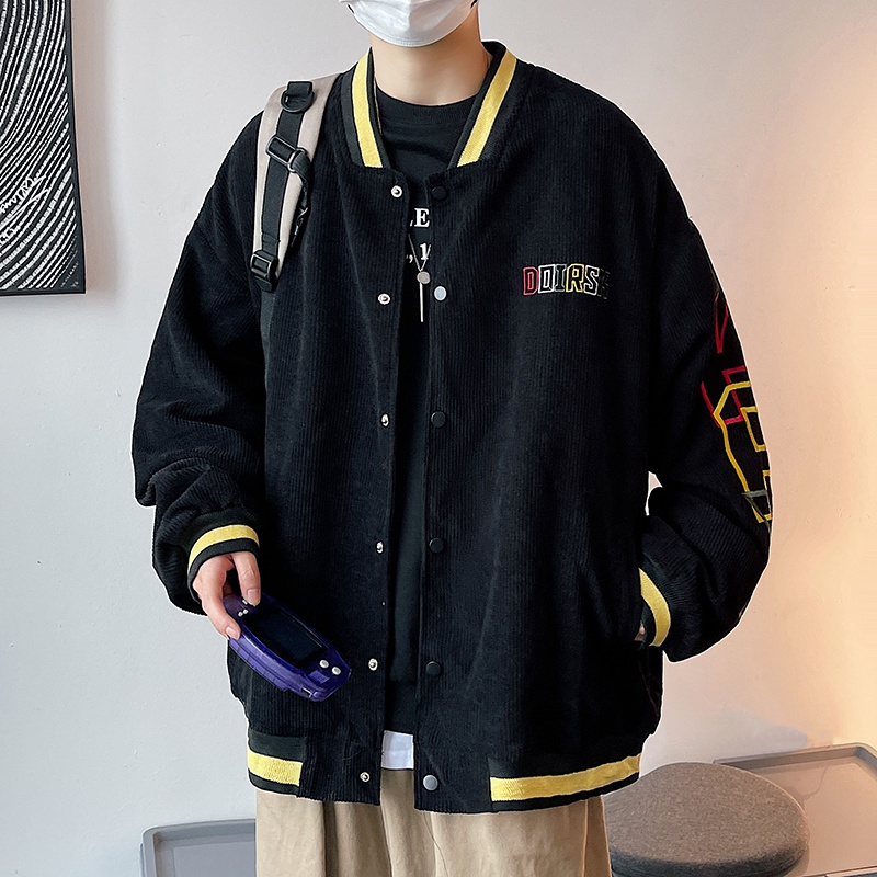 Áo khoác bóng chày dáng rộng thời trang cá tính cho nam