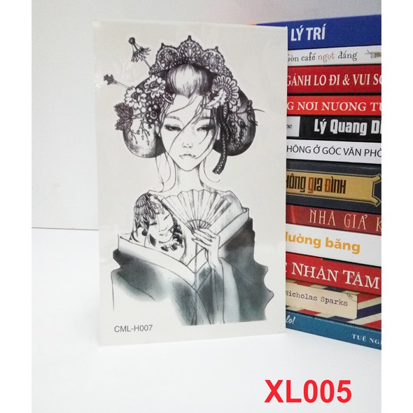 [Mã FAMAYMA giảm 10K đơn 50K] Hình xăm dán Geisha - tặng kèm hình xăm dán mini