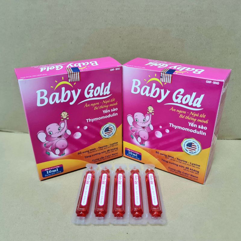 Baby gold Ăn Ngon giúp bé ngủ tốt, bé ăn ngon, ngủ ngon, kích thích bé ăn nhiều hơn- hộp 20 ống