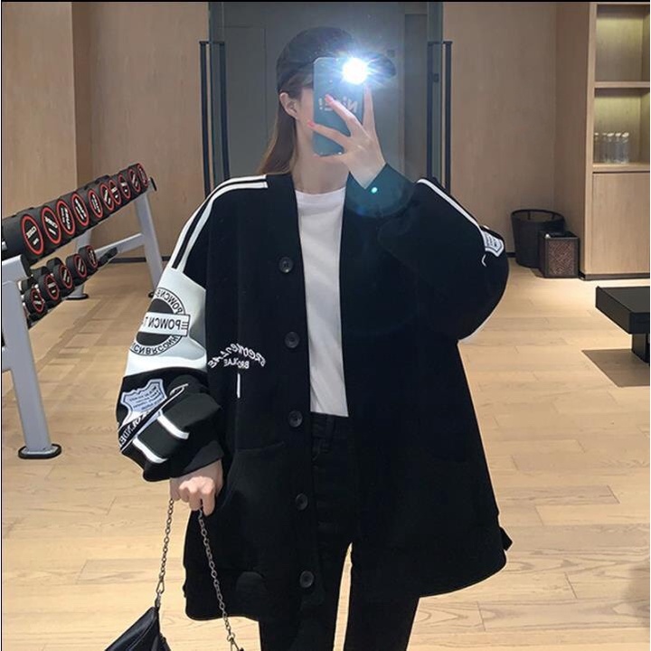 [Giá Sốc] Áo Cardigan, Áo Khoác Nữ Cúc Cài Dáng Rộng Logo BR CON | BigBuy360 - bigbuy360.vn