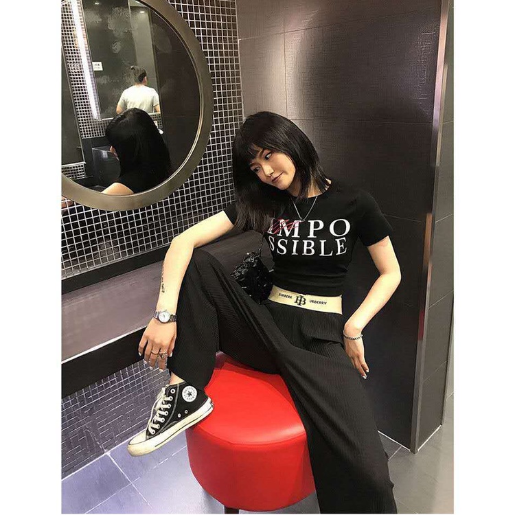 Quần Dài Thể Thao Ống Rộng Lưng Cao Thời Trang Mùa Hè Cho Nữ C842