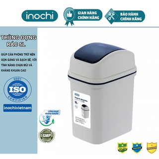 Thùng Rác Nắp Lật 5Lít Thông Minh Nhựa Rất Đẹp Làm Sọt Rác Văn Phòng, Khách Sạn, Đựng Rác Gia Đình THRNL05