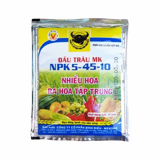 PHÂN ĐẦU TRÂU RA HOA TẬP TRUNG (5 - 45 - 10) - 10gram/ gói