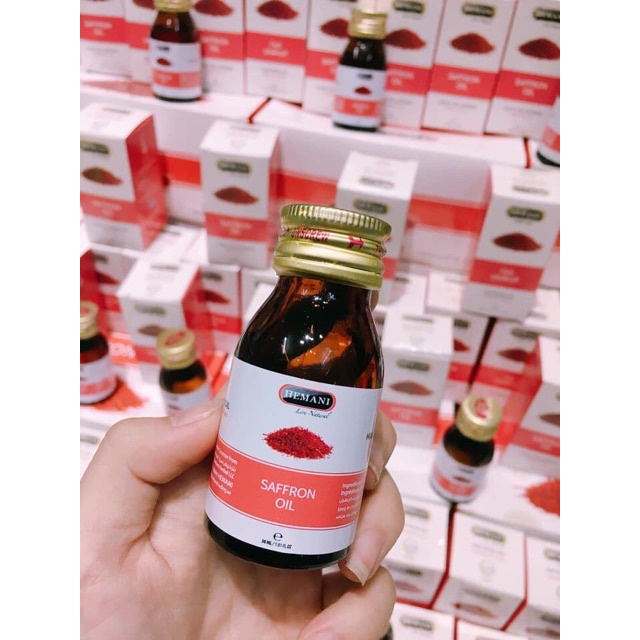 Saffron oil/ Tinh dầu Saffron Oil Hemani 30ml / Tinh dầu nhụy hoa nghệ tây chính hãng loại 1 (HOT)