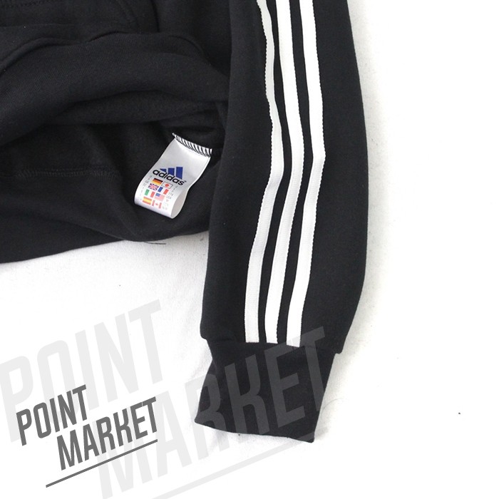 Áo Khoác Hoodie Adidas_3 Phối Sọc Màu Đen Cá Tính