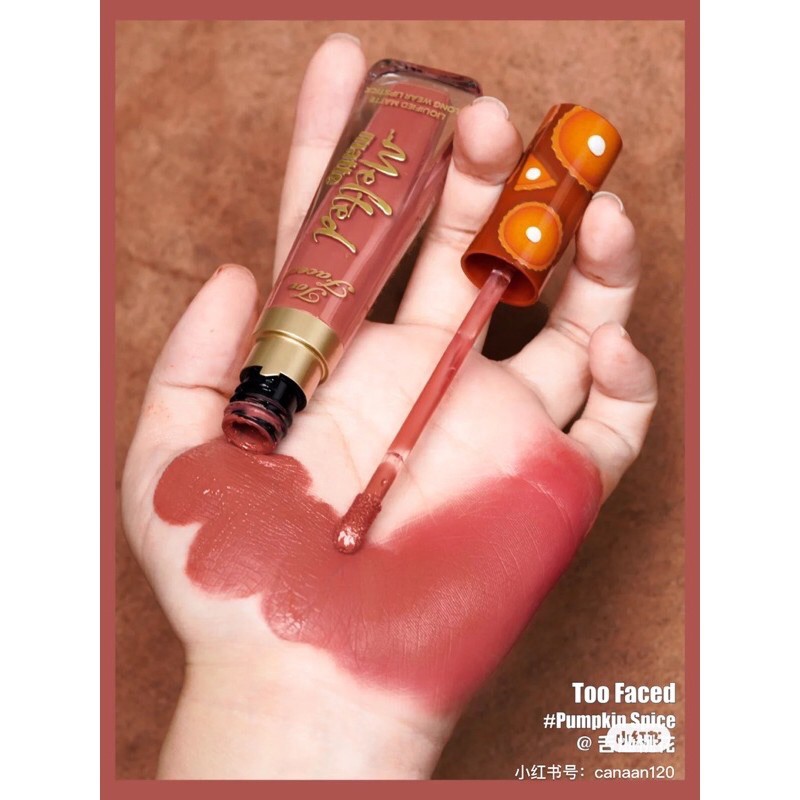 Son kem lì Too Faced Gingerbread Man và Gingerbread Girl, Clover 3 Melted Matte Lipstick fullsize