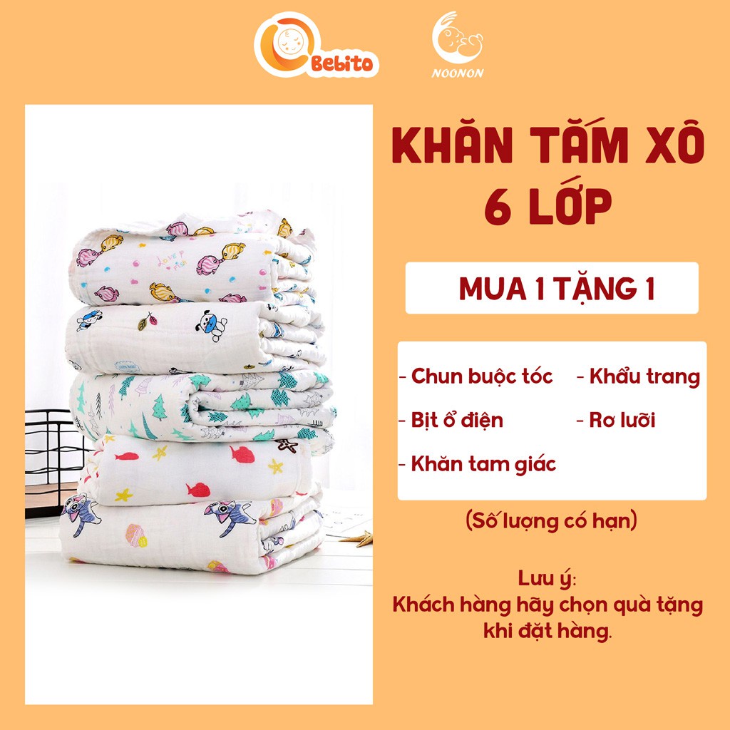 Khăn Tắm Xô 6 Lớp Dày Cho Bé 𝑭𝑹𝑬𝑬𝑺𝑯𝑰𝑷   Khăn Xô Sợi Tre Cao Cấp Dày Dặn và Mềm Mại