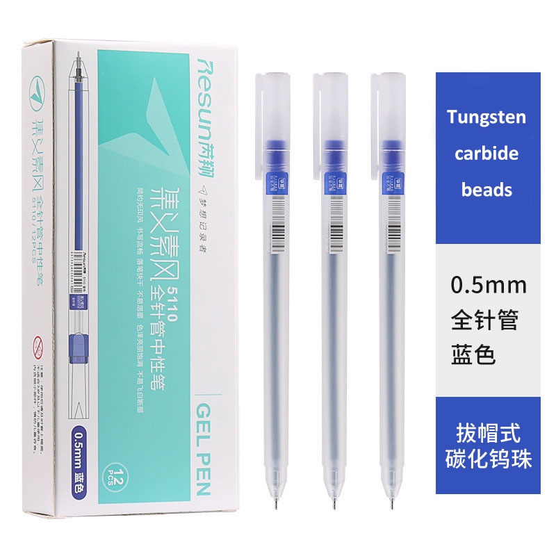Bút Bi Mực Gel 3 Màu Đỏ/Đen/Xanh Dương/Xanh Dương 0.5mm Dùng Trong Văn Phòng