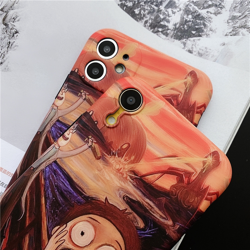Ốp điện thoại mềm hình Morty kiểu tranh sơn dầu cho iPhone 7/8 Plus/X/XS/XR/XS MAX/11/11 PRO/11 Pro MAX/12 Pro max | BigBuy360 - bigbuy360.vn