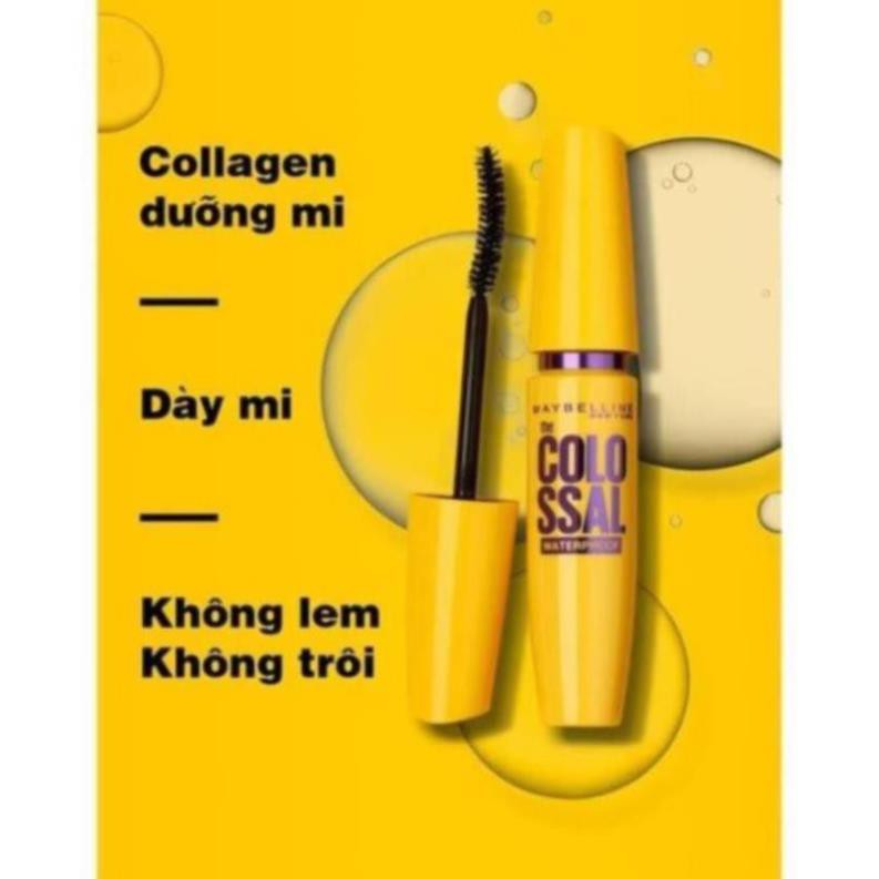 Mascara maybelline vàng the magnum volum express waterproof - chuốt mi không lem không trôi 10ml