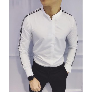 Áo sơ mi nam cổ tàu dài tay Dây Viên Bền co giãn nhẹ êm sơ mi nam công sở đẹp HOT TREND (cam kết giống hình)