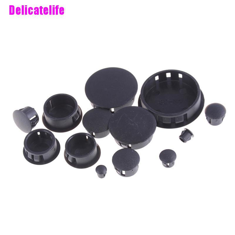 Set 4 Nắp Nhựa Đậy Lỗ Cắm Tròn Màu Đen Ốp