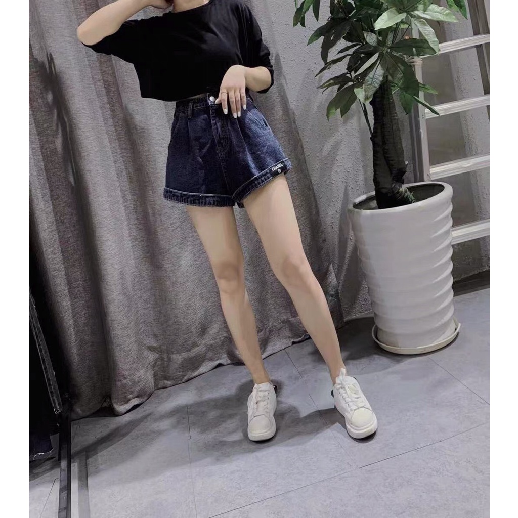 Quần Short Jean Nữ Lưng Cao,Quần Đùi Jean Nữ Cạp Cao