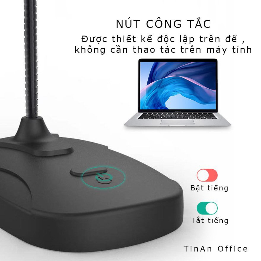 Micro Đa Hướng Độ Nhạy Cao Kết Nối USB Hoặc Jack 3.5 Cho PC, Laptop, Máy Tính