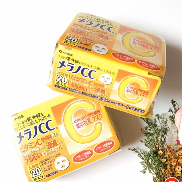 Mặt nạ dưỡng trắng da CC Melano 20 miếng