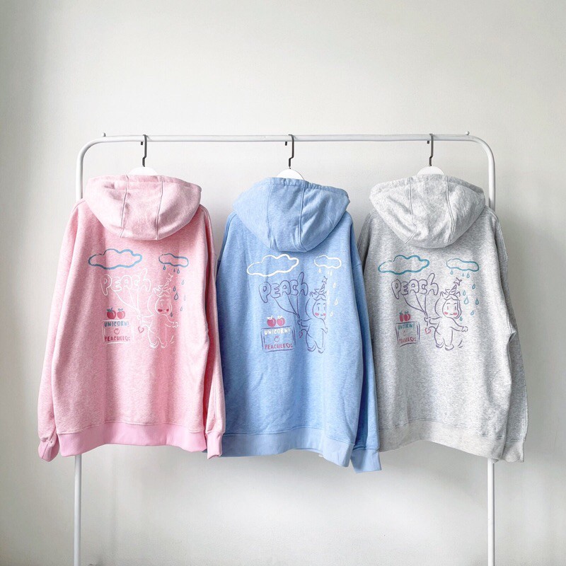 UPZ Áo Khoác Hoodie In Peachee (6 Màu)