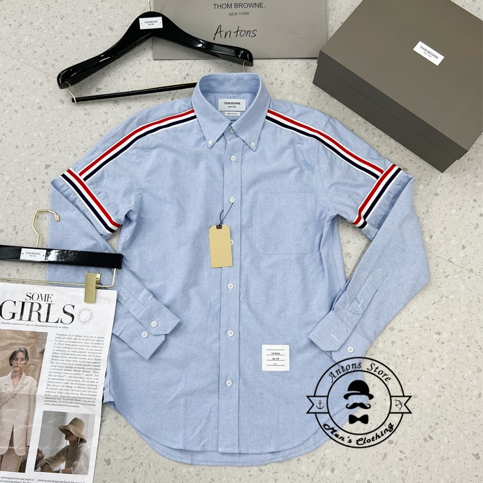 Sơ mi Thom Browne Viền Vai Tay
