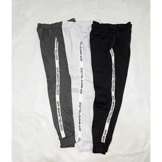 Quần jogger nam nữ offwhite