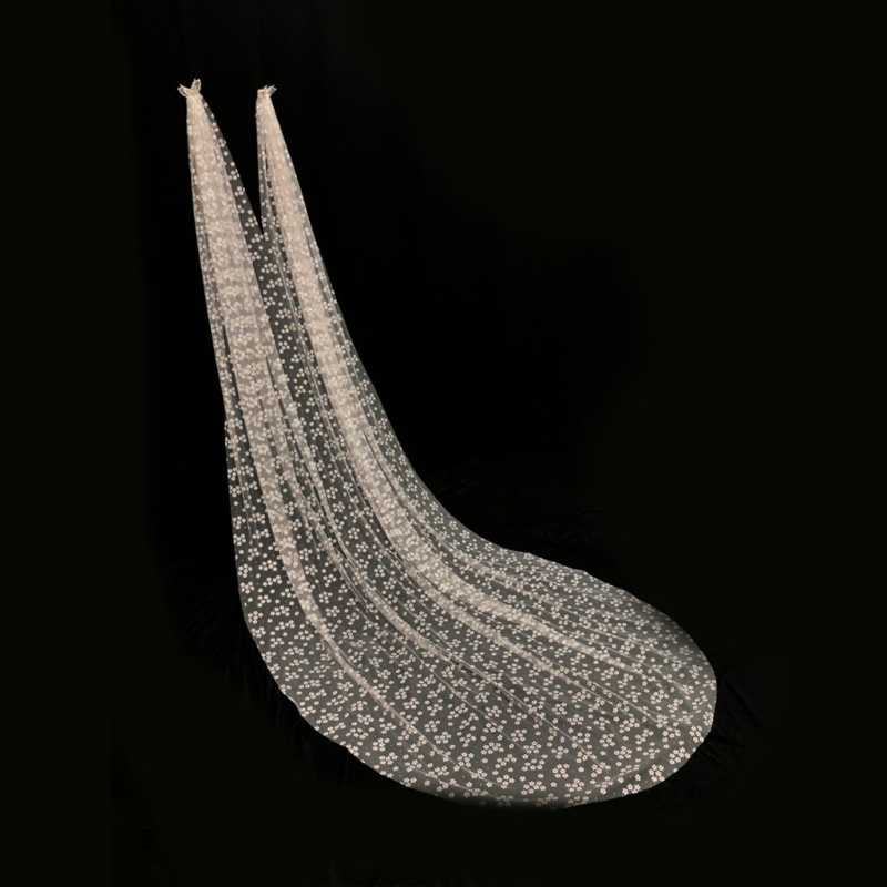 Áo Choàng Tulle Mềm Mại In Họa Tiết Hoa &amp; Bướm Cho Nữ