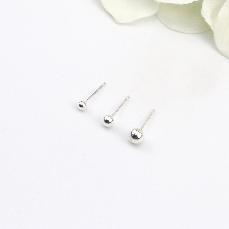 Khuyên tai bạc 925 minidot cá tính xinh xắn Dế Bạc - K5617