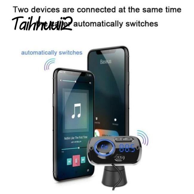 Bộ Phát Sóng Fm Bluetooth Không Dây Huuii Cho Xe Hơi