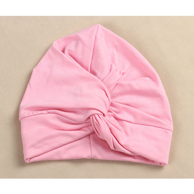 Mũ trùm đầu cho bé kiểu xoắn vải lạ mắt