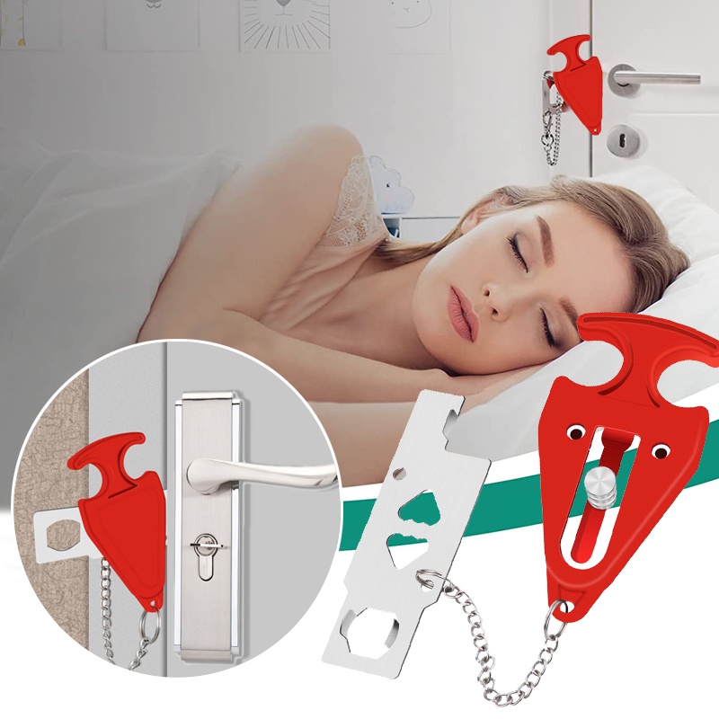 Khóa Chặn Cửa Bằng Kim Loại Chống Trộm Bảo Vệ Sự Riêng Tư Cho Khách Sạn