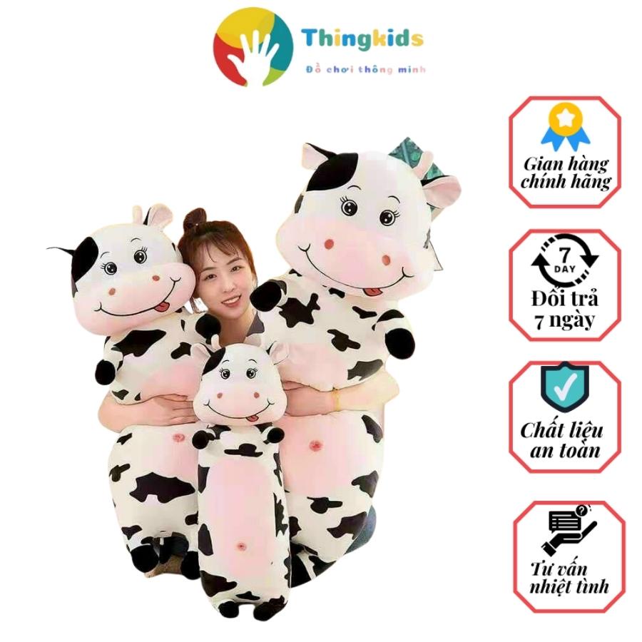 Gối ôm gấu bông Bò sữa - THINGKIDS