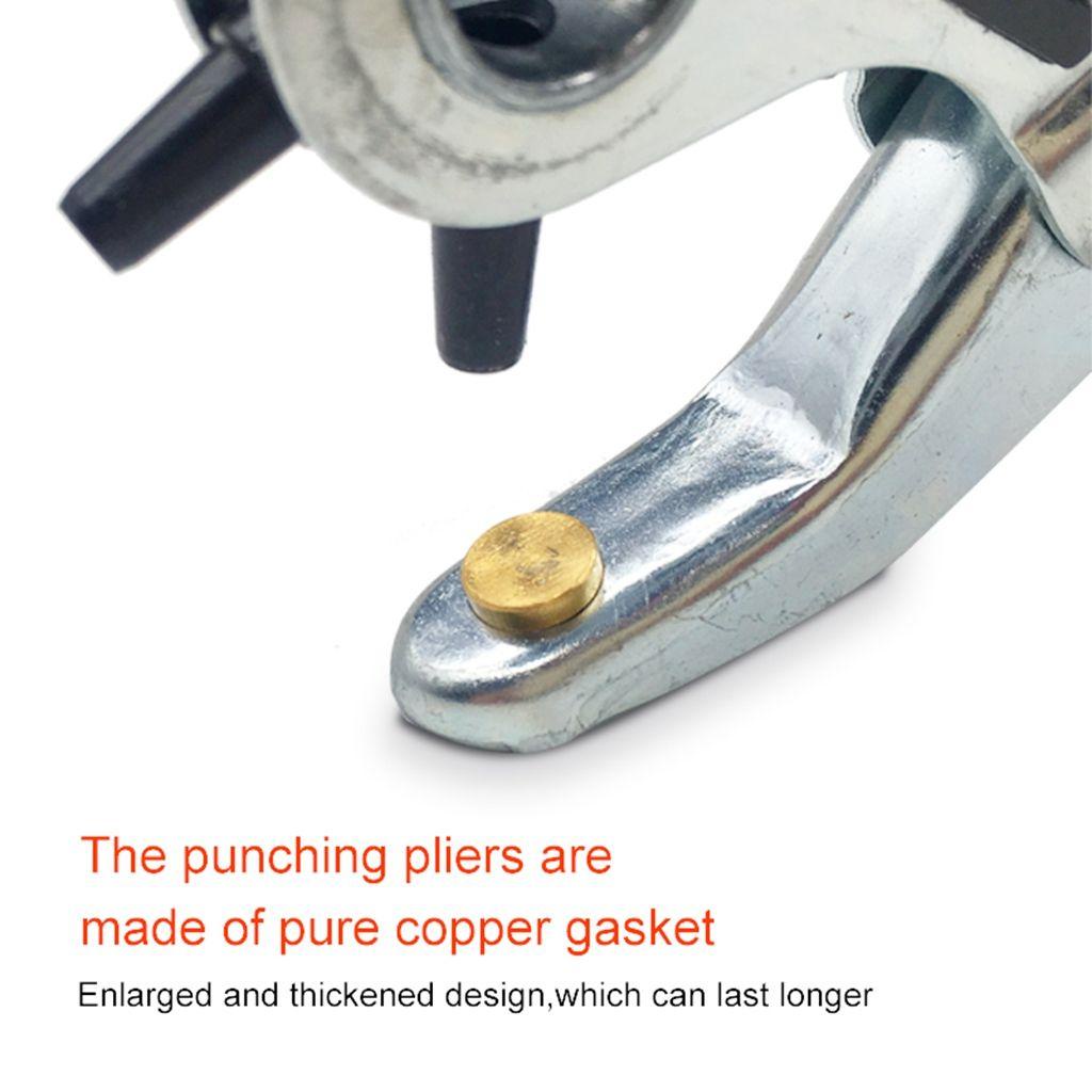 YIYU 1 Kìm Bấm Lỗ 6 Kích Cỡ Bằng Thép Không Gỉ