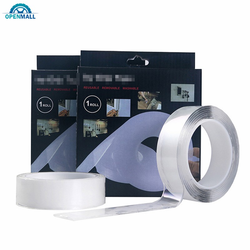 Cuộn Băng Dính Nano 1/2/3/5m Dán Đồ Lên Tường Có Thể Dùng Nhiều Lần Tiện Dụng