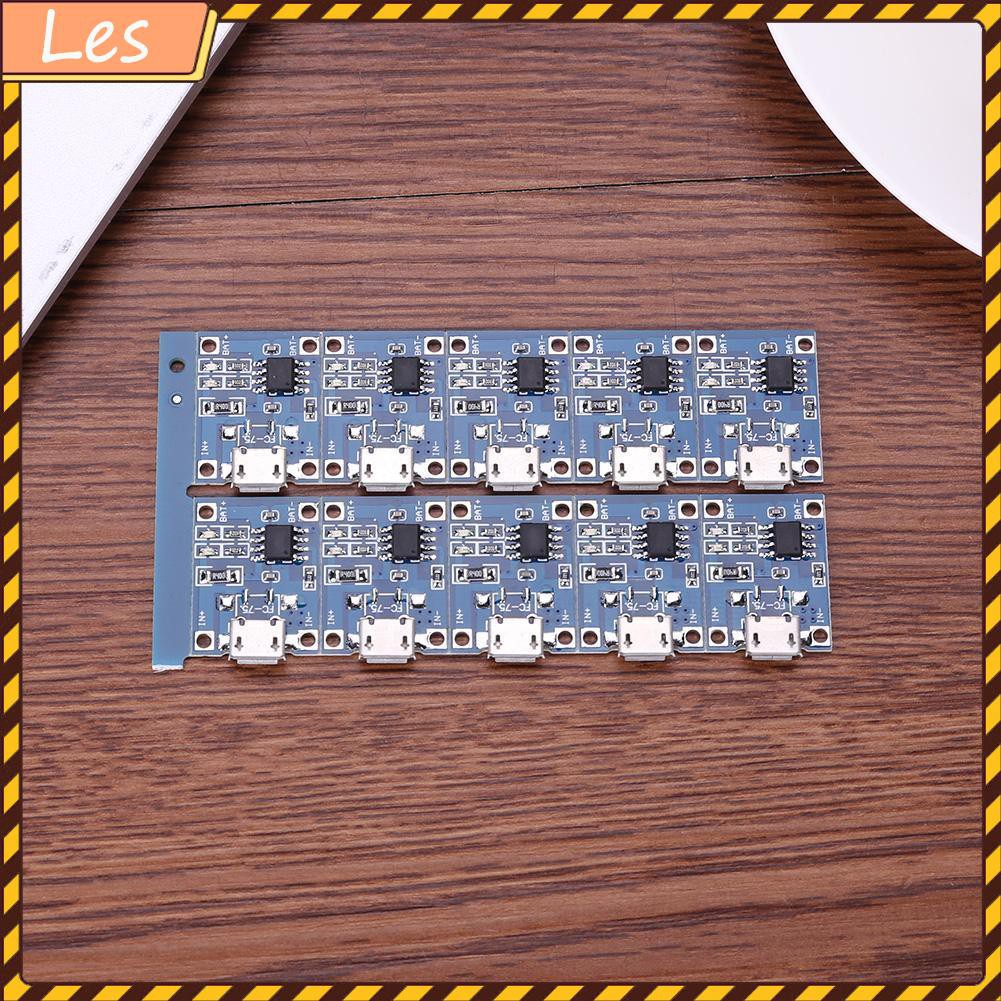 Bộ 10 Bảng Mạch Sạc Pin Lithium 5v Mini Usb 1a Tp4056