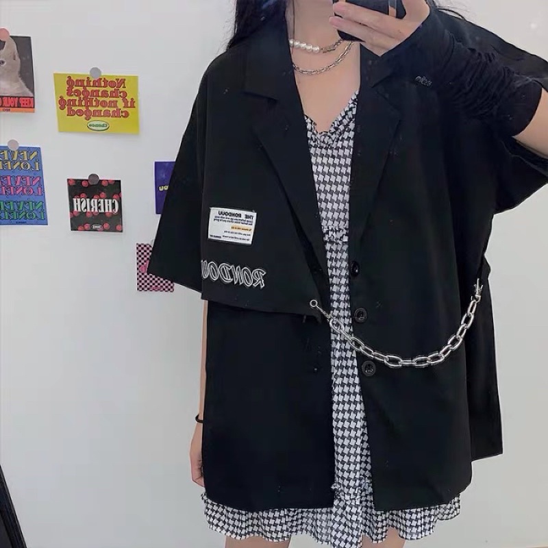 Áo BLAZER thêu phụ kiện dây chain | BigBuy360 - bigbuy360.vn
