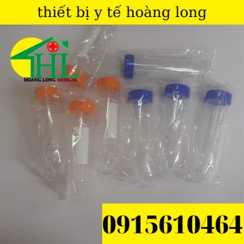 Túi 50 Ống Falcon 50ml - Ống Ly Tâm 50ml Nắp Vặn, Đáy Nhọn Tiệt Trùng Từng Cái