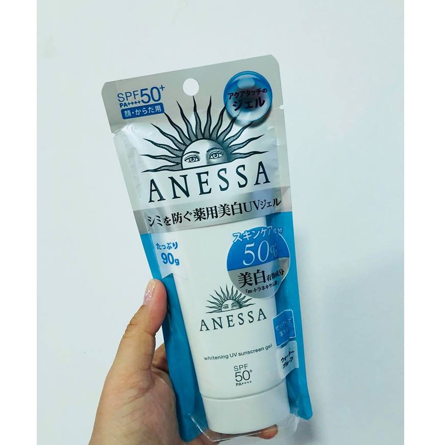 Kem Chống Nắng Anessa Shiseido Whitening UV Sunscreen Gel SPF50+ PA++++ 90gr