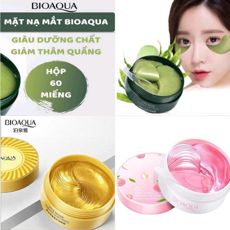 [Sỉ] Set 60 Mặt Nạ Mắt Bioaqua Chiết Xuất Đào Dưỡng Ẩm Làm Mịn Và Săn Chắc Da Giảm Quầng Thâm Bọng Mắt | BigBuy360 - bigbuy360.vn