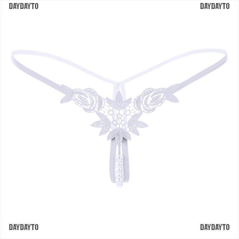 [COD] Quần Lót Lọt Khe Không Đáy Quần Lọt Khe Đính Ngọc Trai Dành Cho Nữ