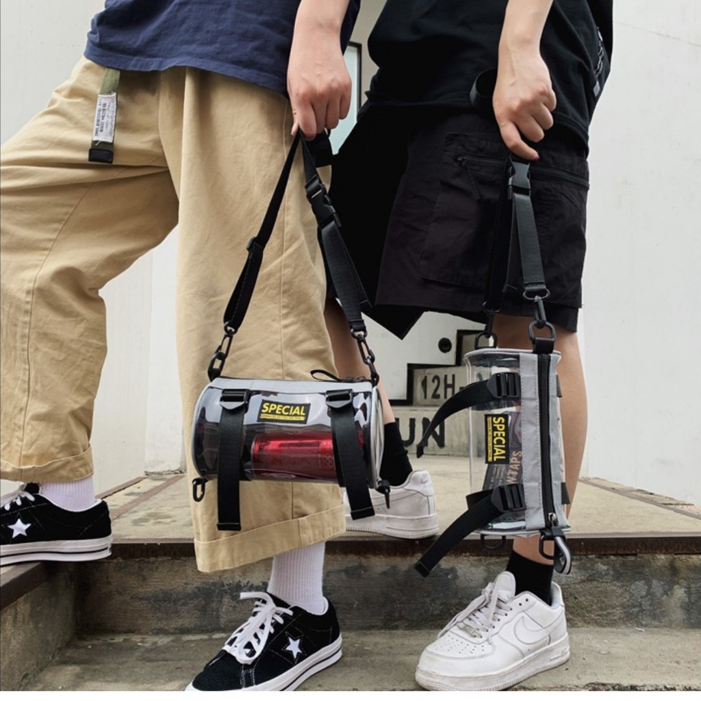 Túi Đeo Chéo Unisex Nam Nữ Thời Trang Hình Trống Trong Suốt Phong Cách Nhật Bản Special TD63 Đeo Vai Bụng Lưng Hông | BigBuy360 - bigbuy360.vn
