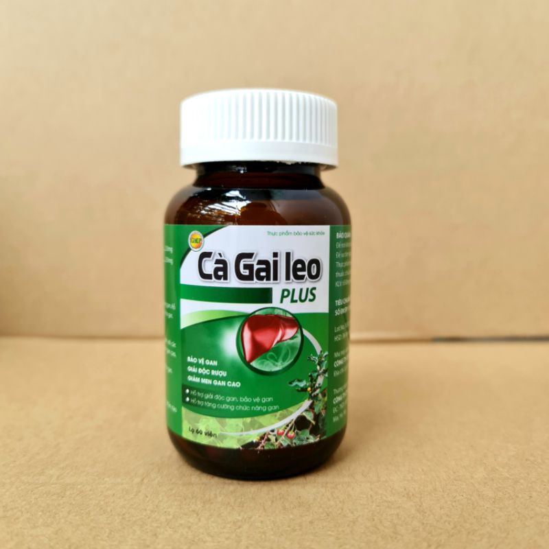Bổ gan cà gai leo Plus giải độc, hạ men gan - Hộp 60 viên