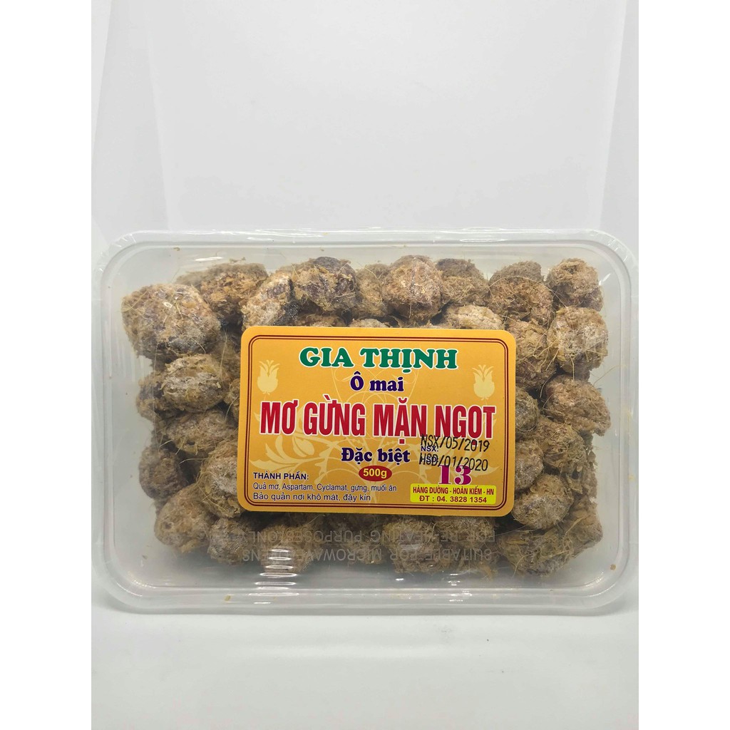 Ô mai mơ gừng mặn ngọt 500gr Gia Thịnh Hà Nội