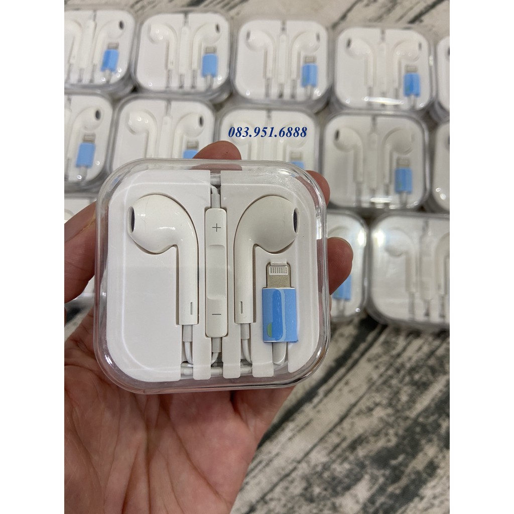 Tai nghe IP cổng cắm Lightning kết nối Bluetooth có Mic, Volume dùng cho ip 7/8/x/xr/xs max