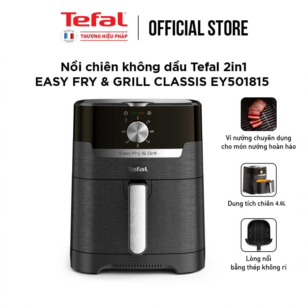 Nồi chiên không dầu Tefal 2in1 Easy Fry &amp; Grill Classis EY501815