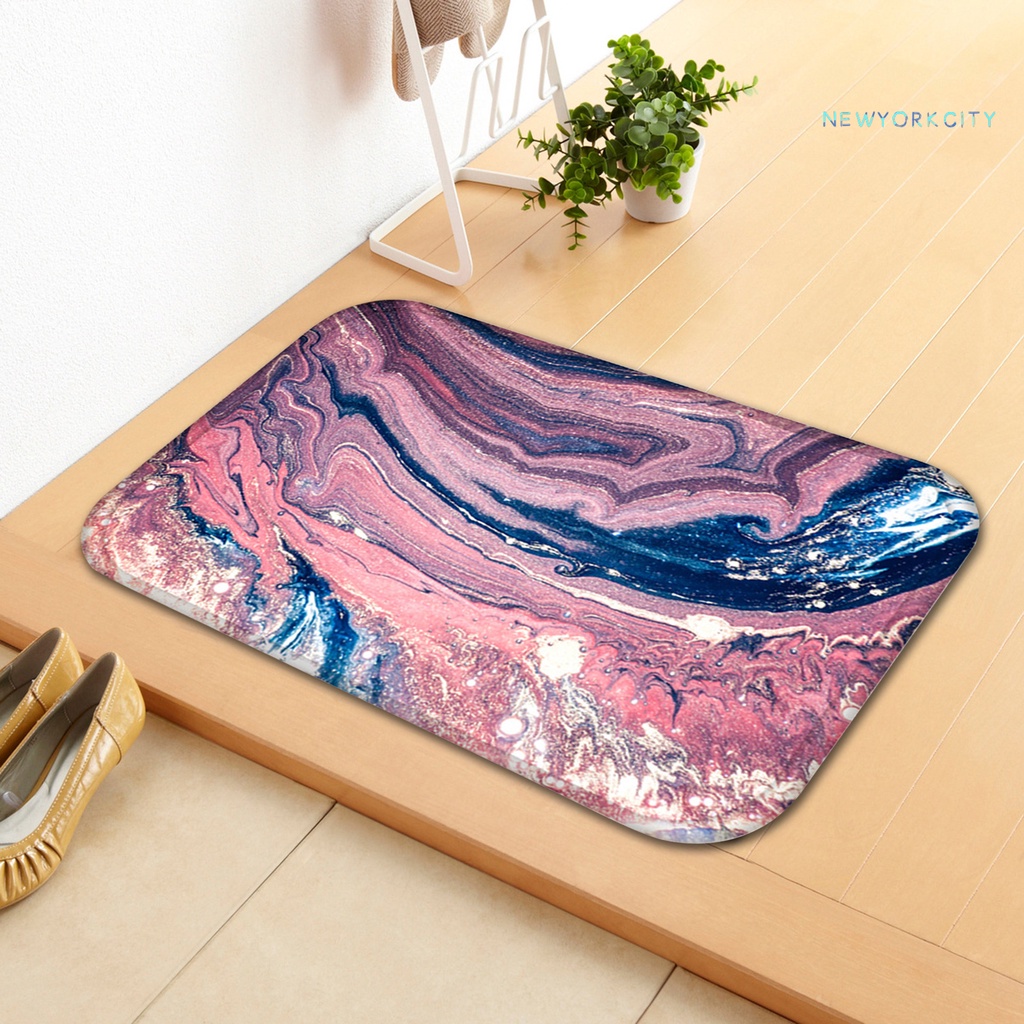 Thảm lót sàn Chống Trượt Thấm Hút Tốt In Họa Tiết Đá Cẩm Thạch Độc Đáo