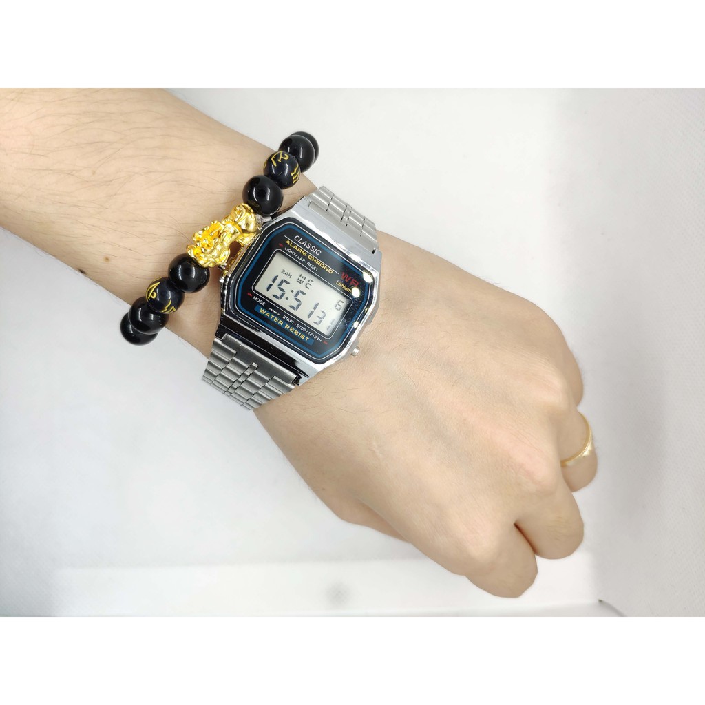 Đồng hồ Nam Casio A158,A159 dây thép bền bỉ, size 33m-002fashion -Hàng nhập khẩu