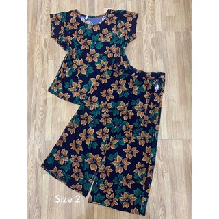 {Size dưới 65kg} Đồ bộ lửng trung niên/ đồ mặc nhà