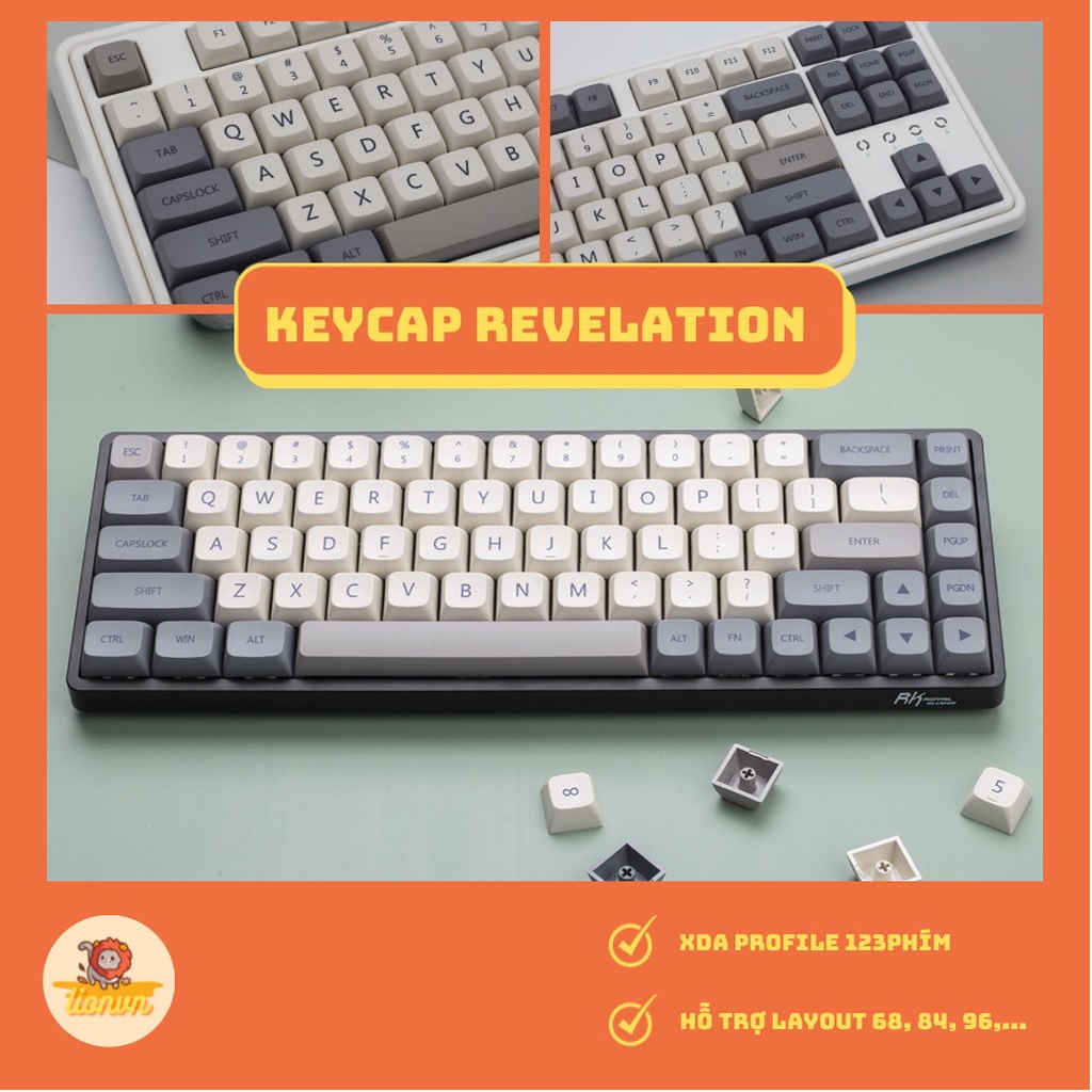 Keycap Dành Cho Bàn Phím Cơ PBT Thick CHERRY XDA OEM SA In Dyesub | Lionvn