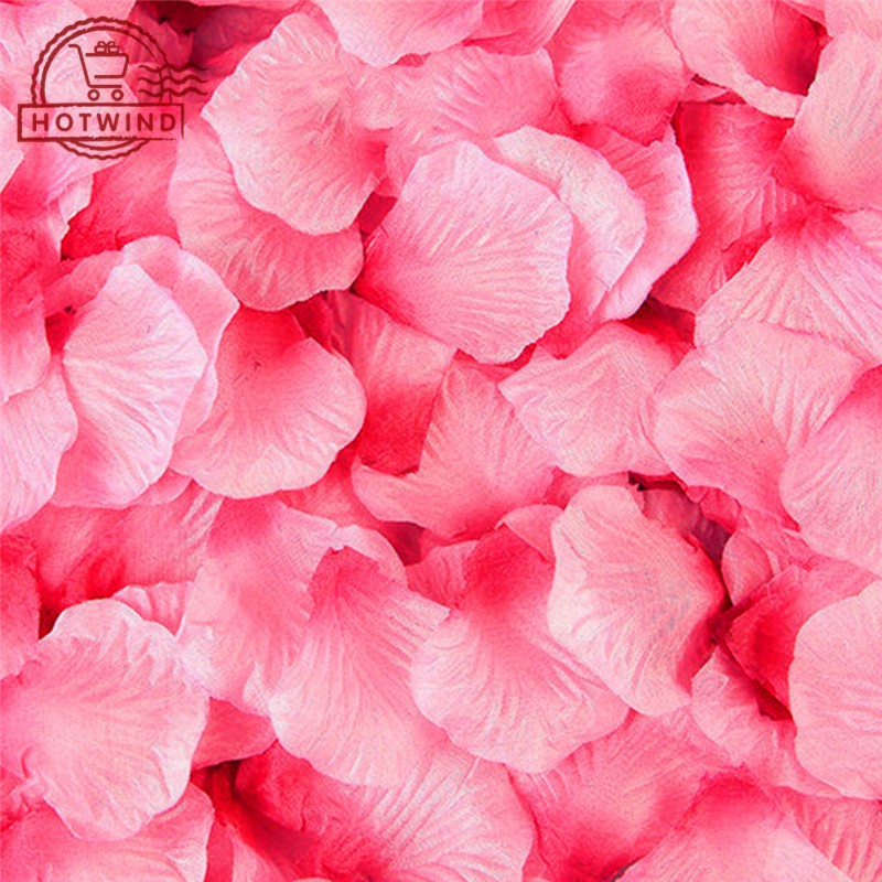 Set 500 cánh hoa hồng lụa trang trí tiệc cưới 5*5cm