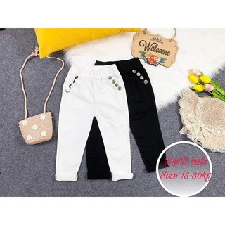 Quần kaki dài cúc chéo cho bé gái