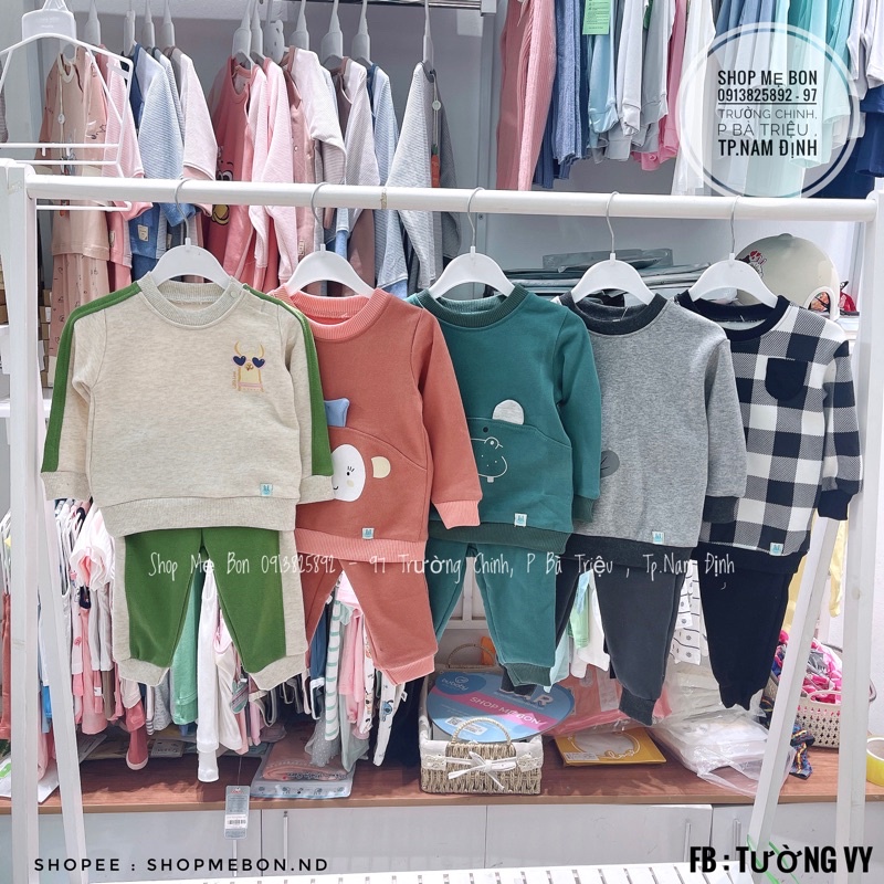 Bộ len  mỏng dài tay Lil cho bé trai bé gái